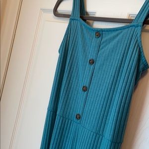 Girls Teal Jumpsuit